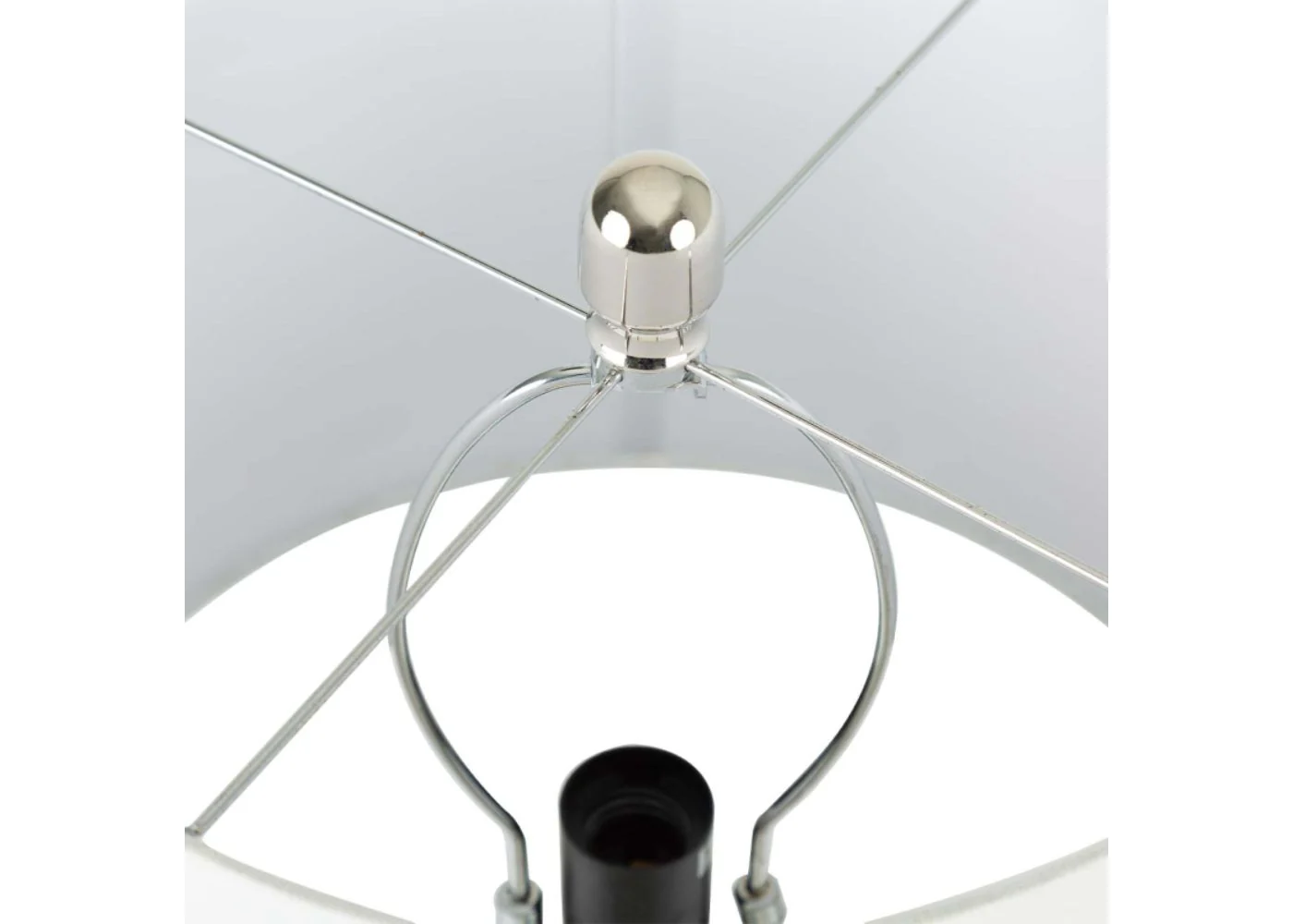 61.2cm Blue and Silver Table Lamp with White Shade by Lina Home - Image 5