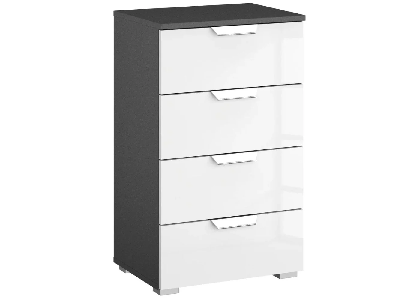 Aditio High Gloss White & Metallic Grey Bedroom Furniture Range by Rauch - Image 4