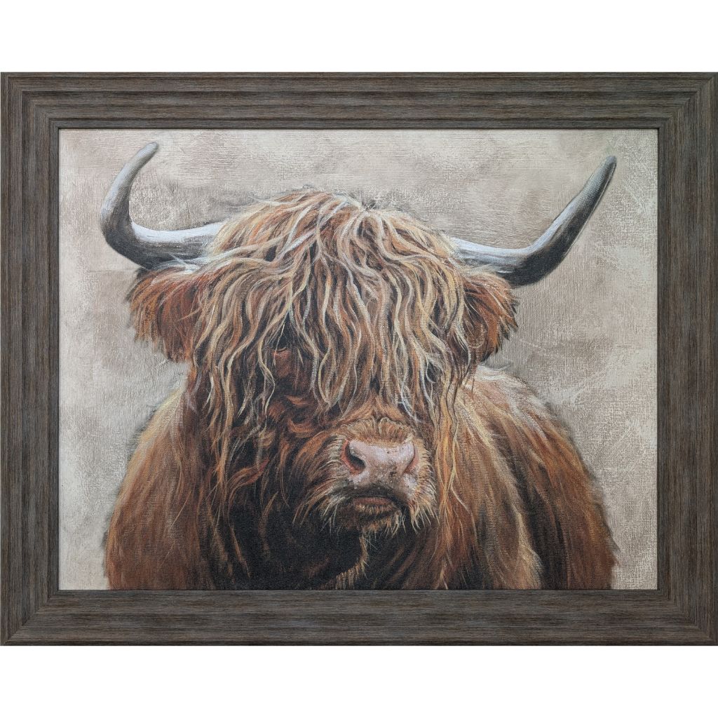 Agnus Highland Cow Framed Picture by Artsource