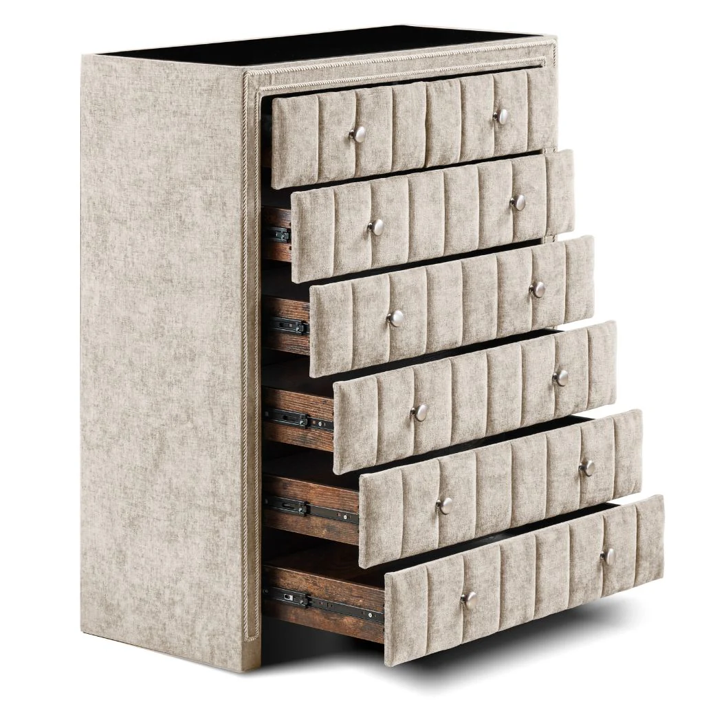 Amelia Beige 6 Drawer Chest by Honey B - Image 3