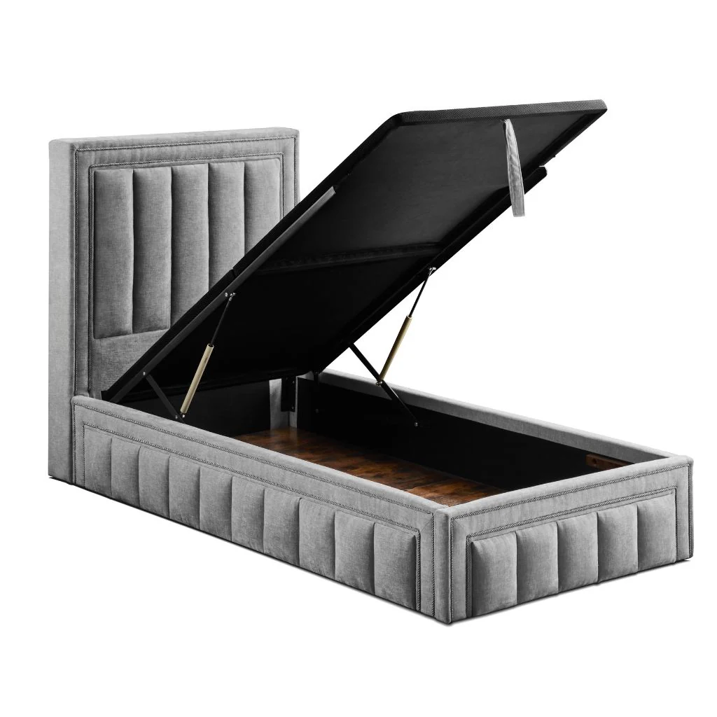 Amelia Grey 4ft 6in (Standard Double) Storage Bedframe by Honey B - Image 2