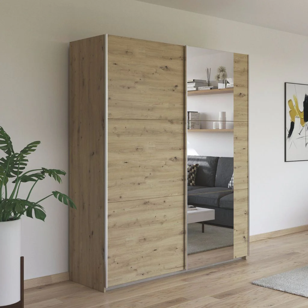 Aurelio 175cm Artisan Oak Sliding Wardrobe by Rauch