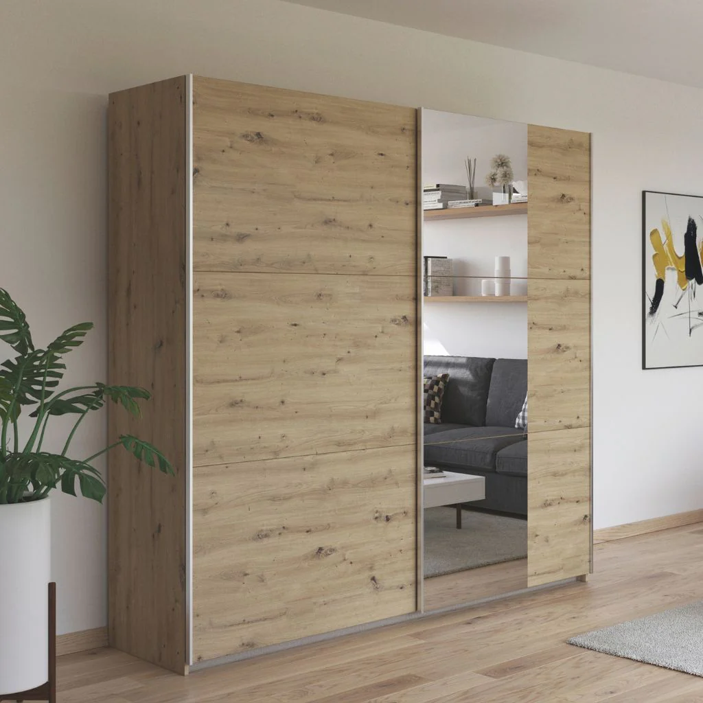 Aurelio 218cm Artisan Oak Sliding Wardrobe by Rauch