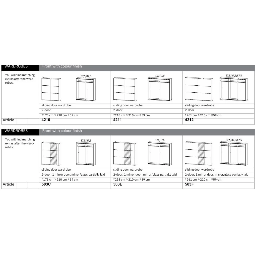 Aurelio 175cm Metallic Grey Sliding Wardrobe by Rauch - Image 3