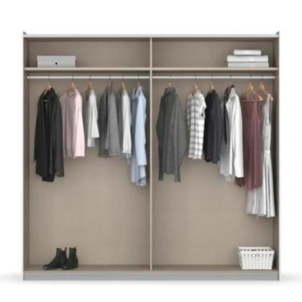 Aurelio 175cm Metallic Grey Sliding Wardrobe by Rauch - Image 2