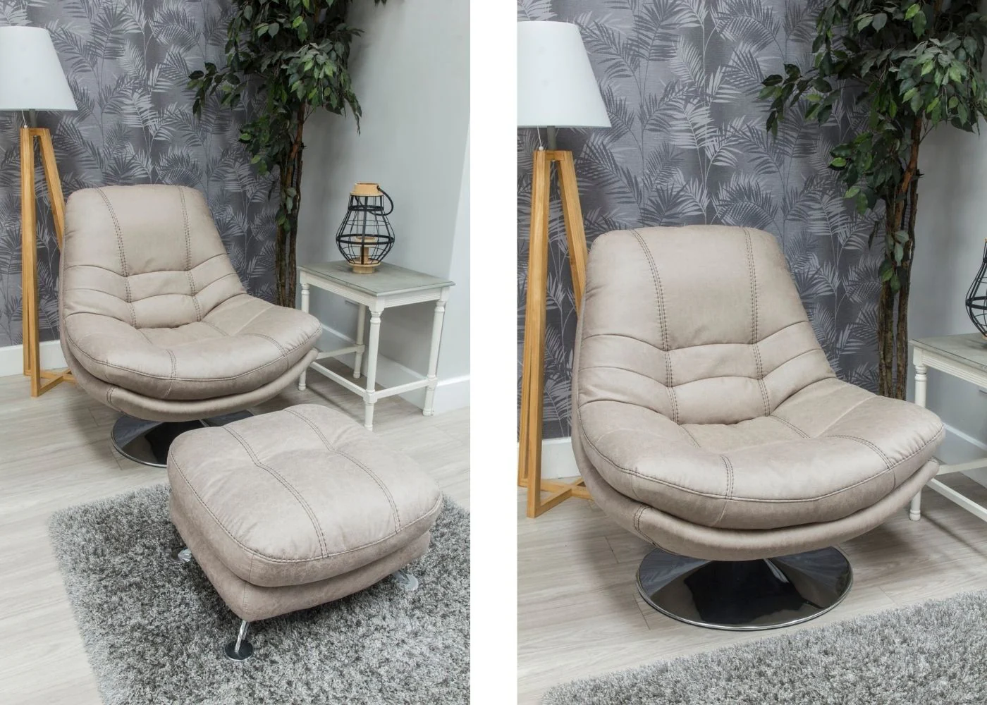 Axis Swivel Chair & Footstool Range by Sofahouse - Chair and Footstool Collection - Image 3