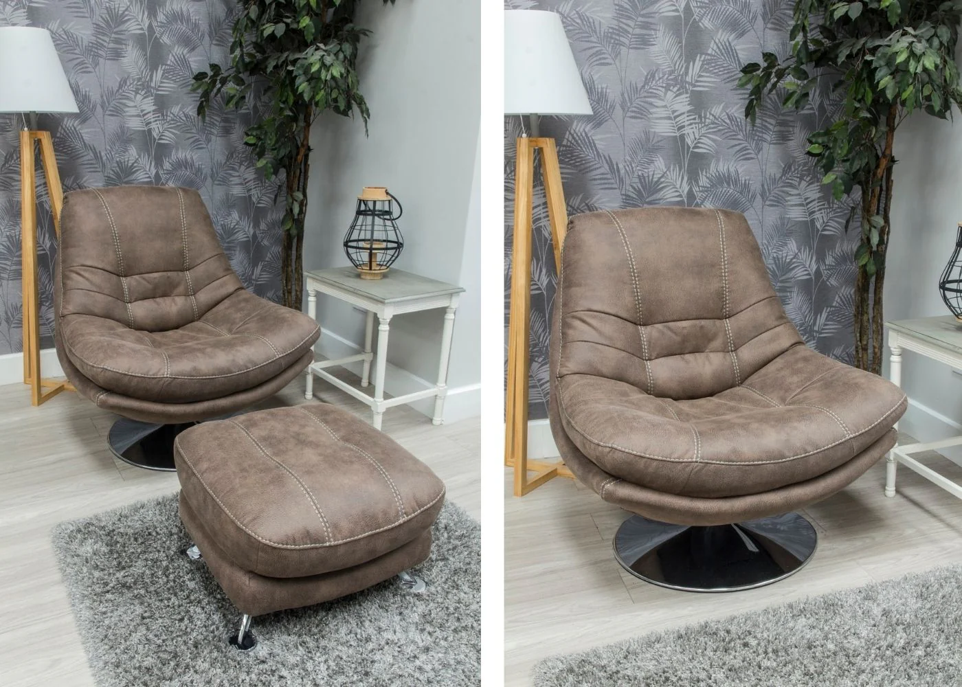 Axis Swivel Chair & Footstool Range by Sofahouse - Chair and Footstool Collection - Image 4