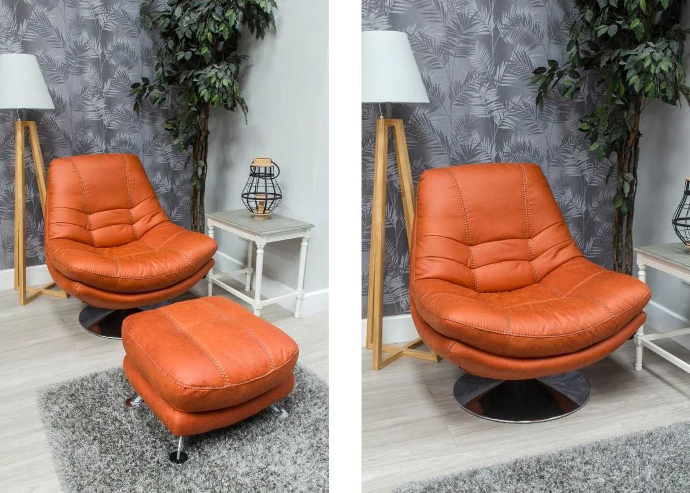 Axis Swivel Chair & Footstool Range by Sofahouse - Chair and Footstool Collection - Image 6