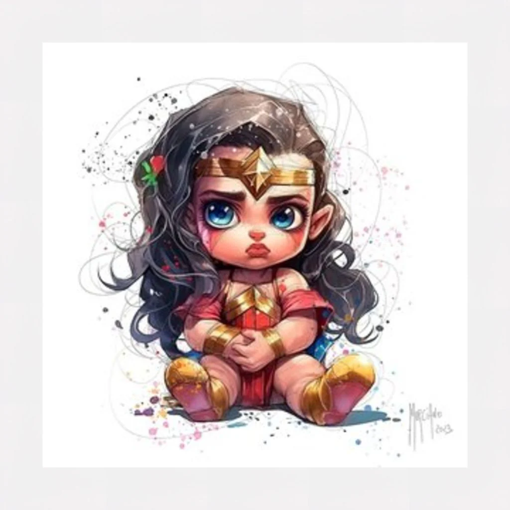 Baby Wonderwoman Framed Picture by Artsource