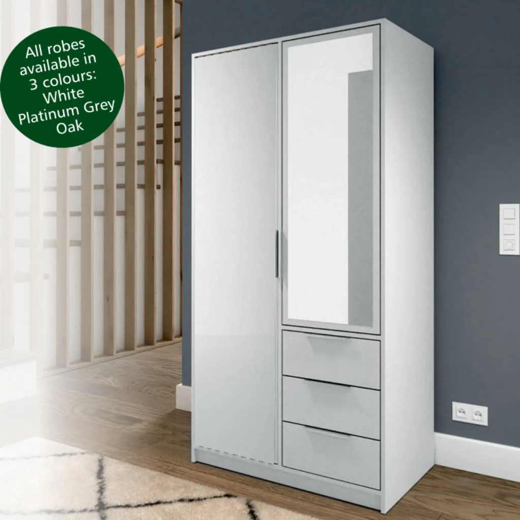 Bali 2 Door White Wardrobe by Brennans