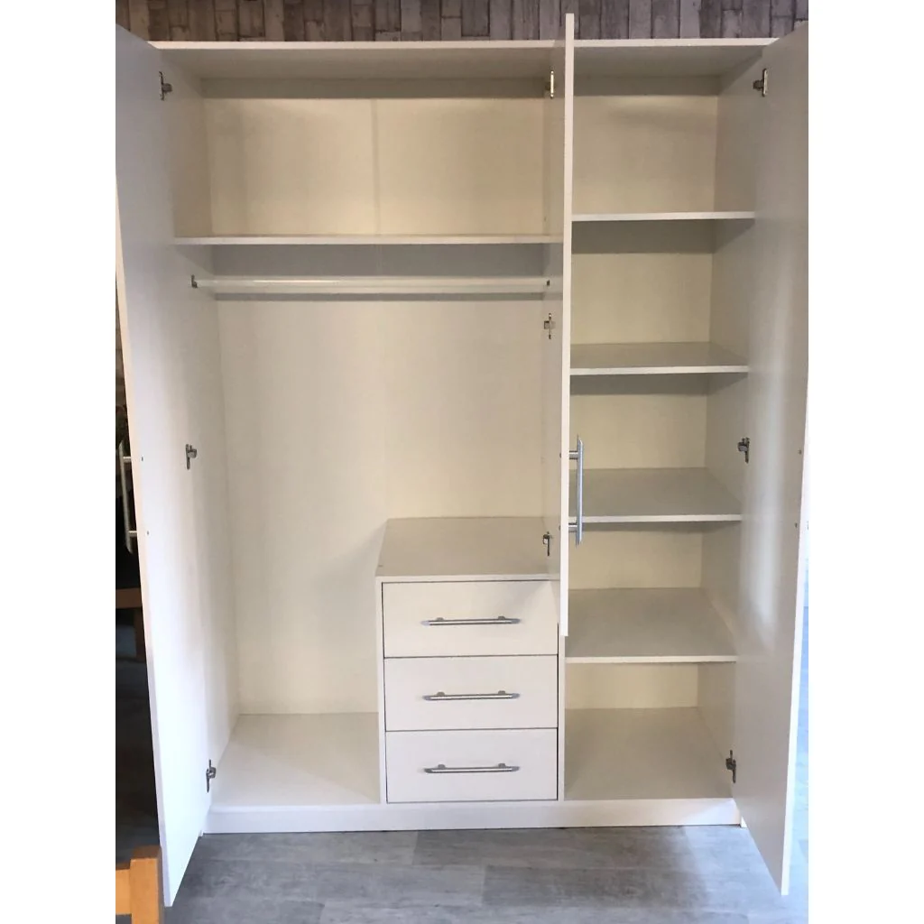 Bali 3 Door White Wardrobe by Brennans - Image 2