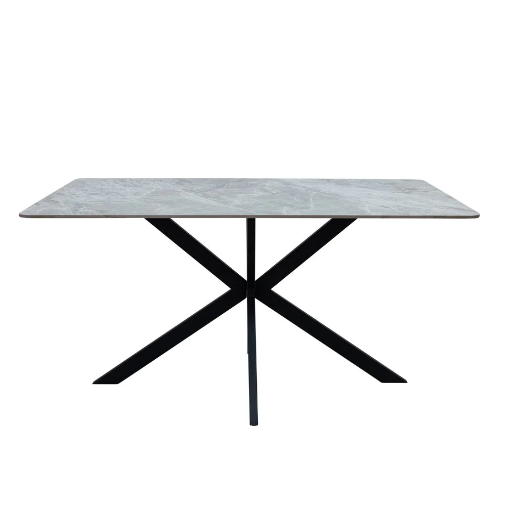 Bariello 1.5m Italy Grey Dining Table + Bench + 3 Chairs - Image 2