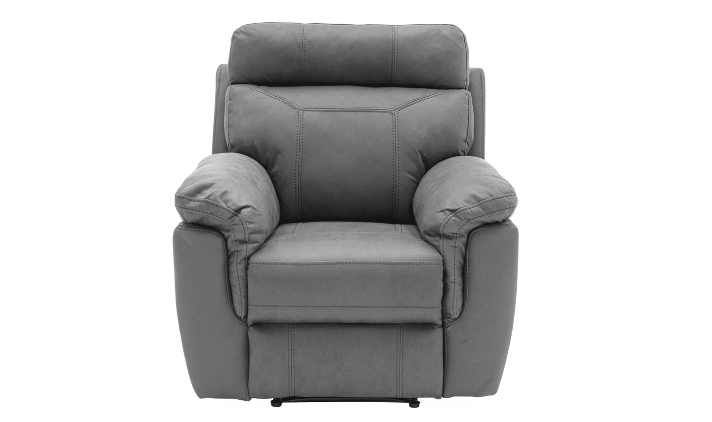 Baxter 1 Seater Recliner in Grey by Vida Living - Image 3