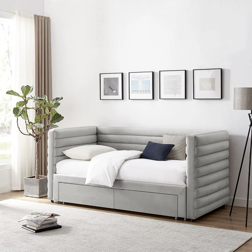 Bellatrix Grey Day Bed by Limelight - Image 2