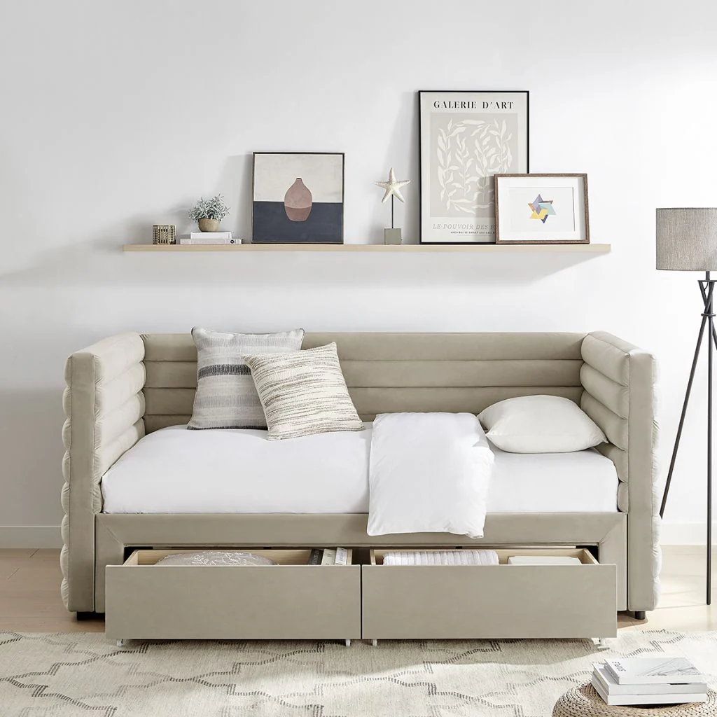Bellatrix Taupe Day Bed by Limelight