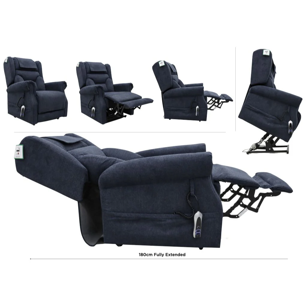 Berkshire Deep Blue Dual Motor Lift and Tilt Chair by Annaghmore - Image 2