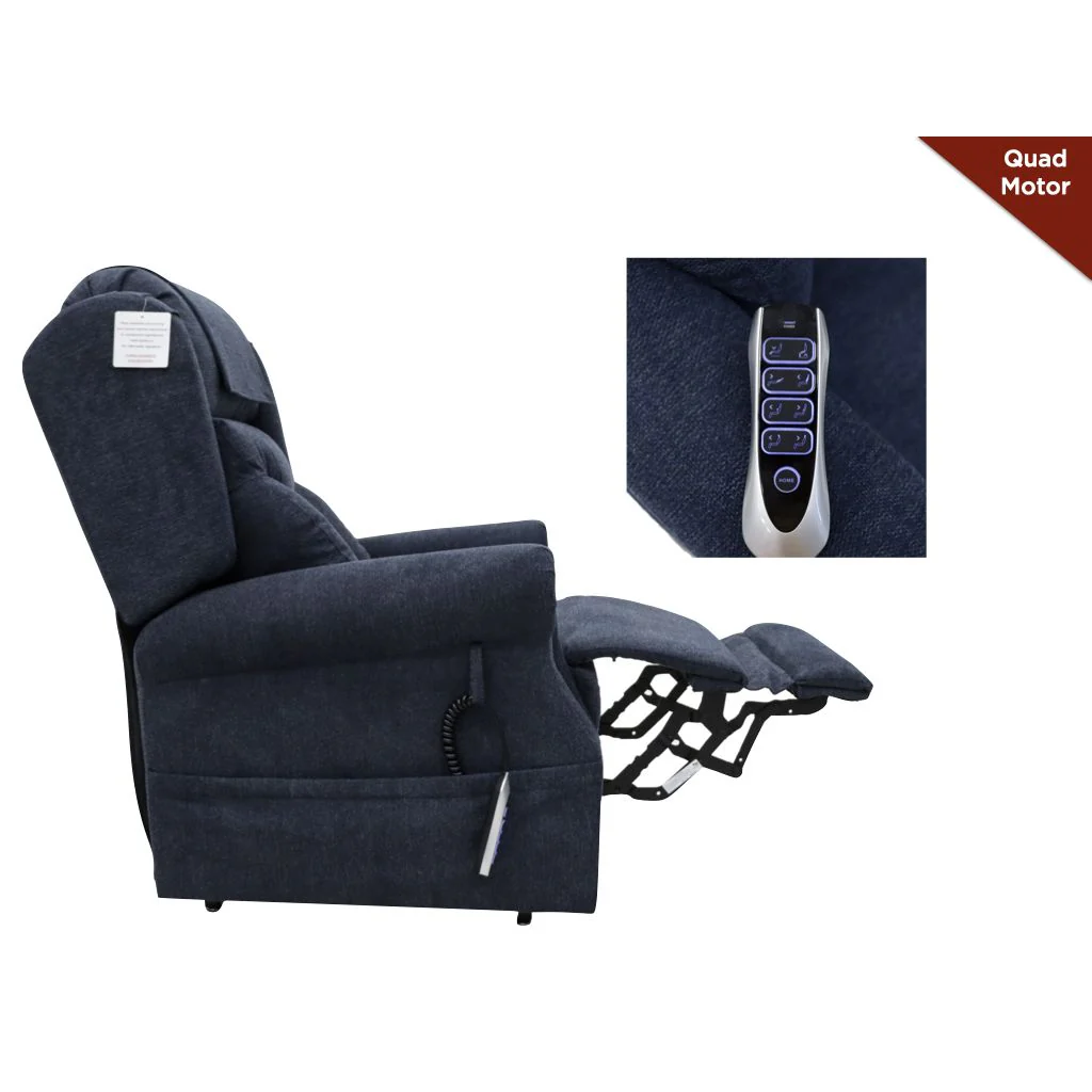 Berkshire Deep Blue Quad Motor Lift and Tilt Chair by Annaghmore - Image 2
