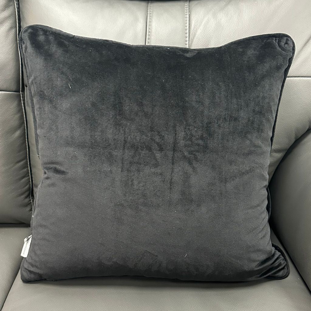 Black Abstract Cushion - Image 2
