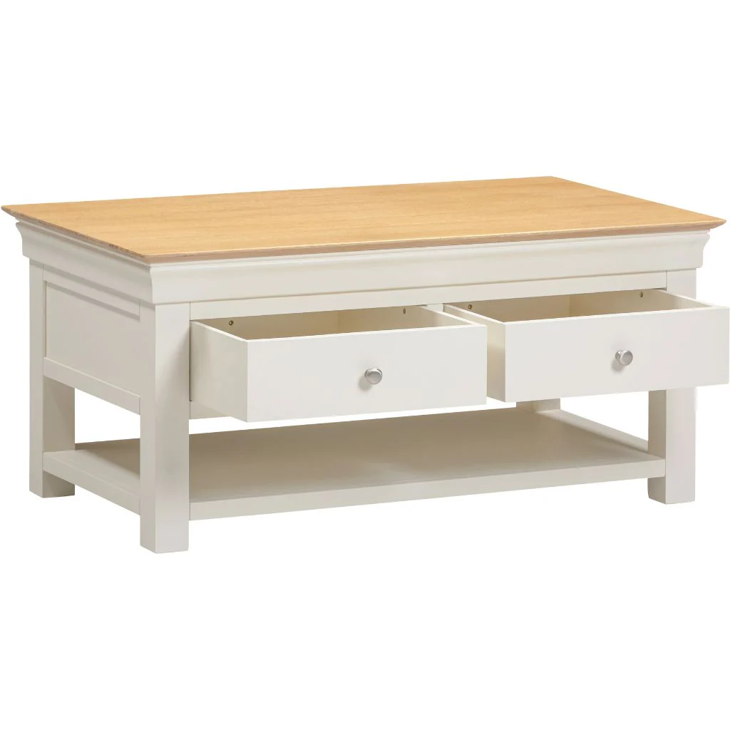 Bordeaux Ivory 2 Drawer Coffee Table by Wholesale - Image 5