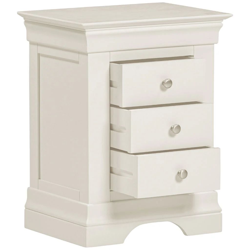 Bordeaux Ivory 3 Drawer Bedside by Wholesale - Image 6