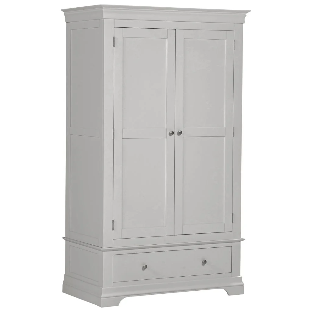 Bordeaux Pebble Grey 2 Door Wardrobe by Wholesale