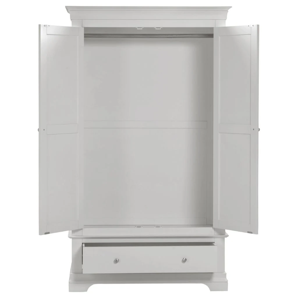 Bordeaux Pebble Grey 2 Door Wardrobe by Wholesale - Image 3