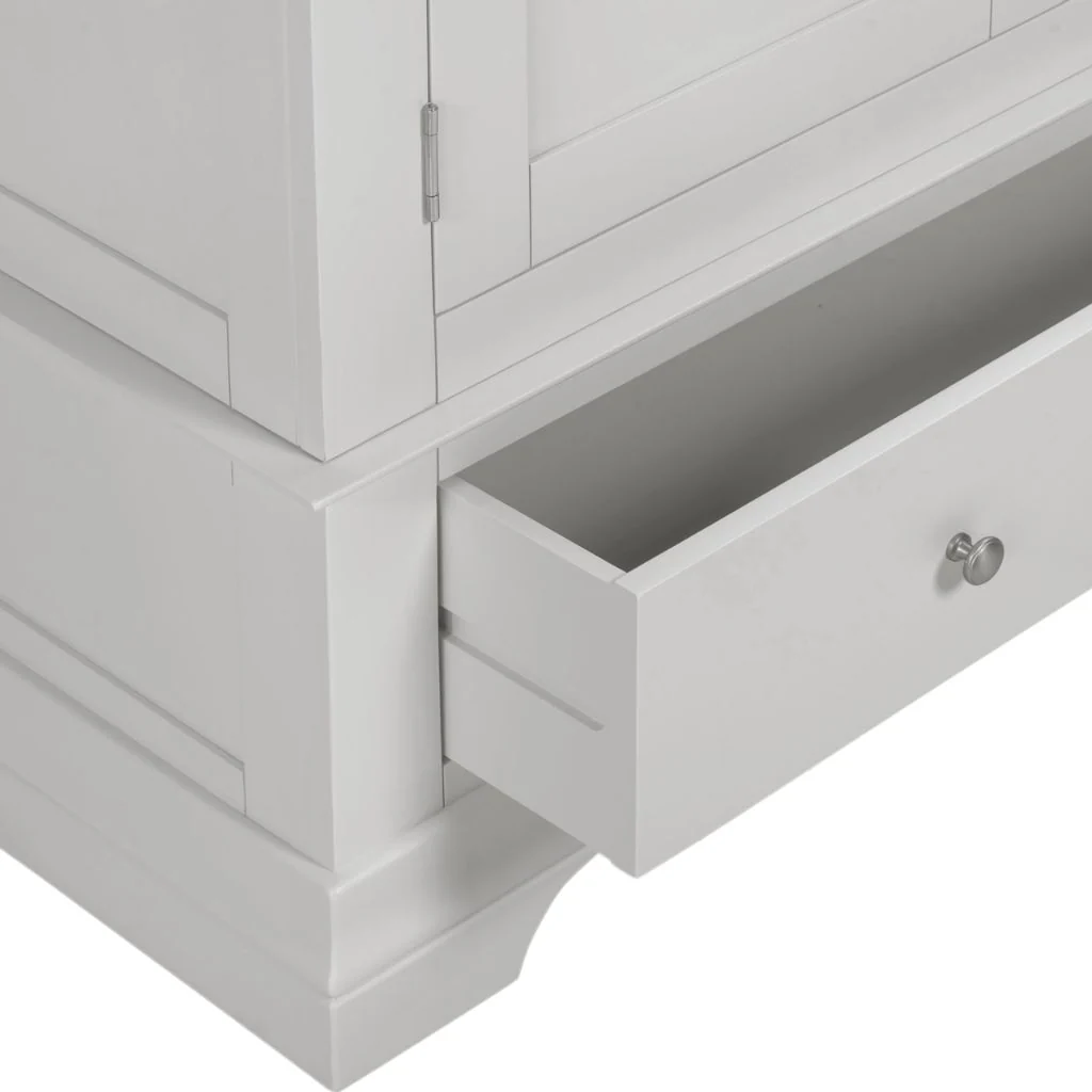 Bordeaux Pebble Grey 2 Door Wardrobe by Wholesale - Image 4
