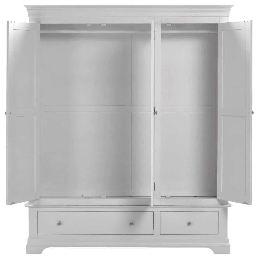 Bordeaux Pebble Grey 3 Door Wardrobe by Wholesale - Image 3