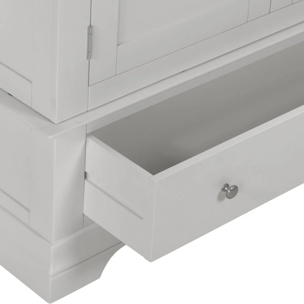 Bordeaux Pebble Grey 3 Door Wardrobe by Wholesale - Image 6
