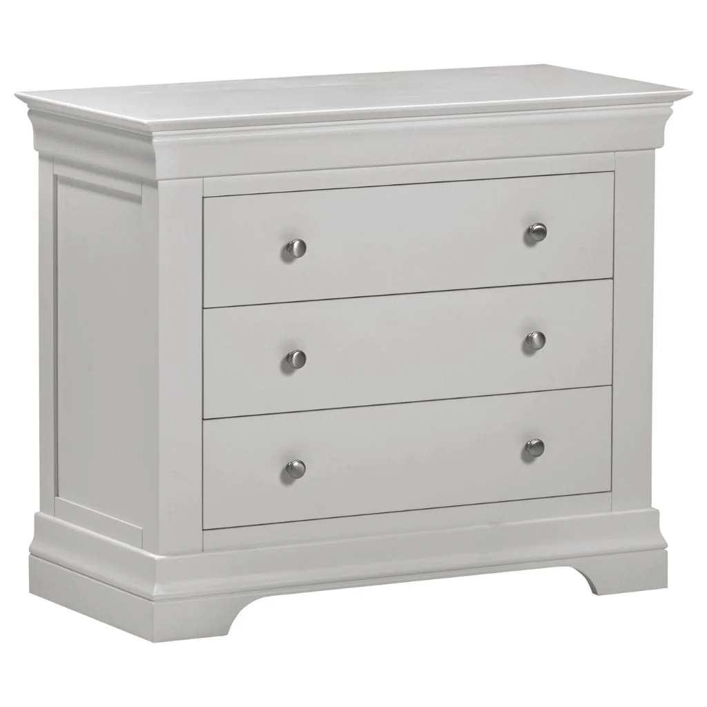 Bordeaux Pebble Grey 3 Drawer Chest by Wholesale
