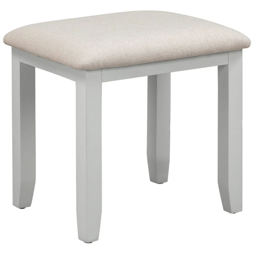 Bordeaux Pebble Grey Dressing Table Stool by Wholesale