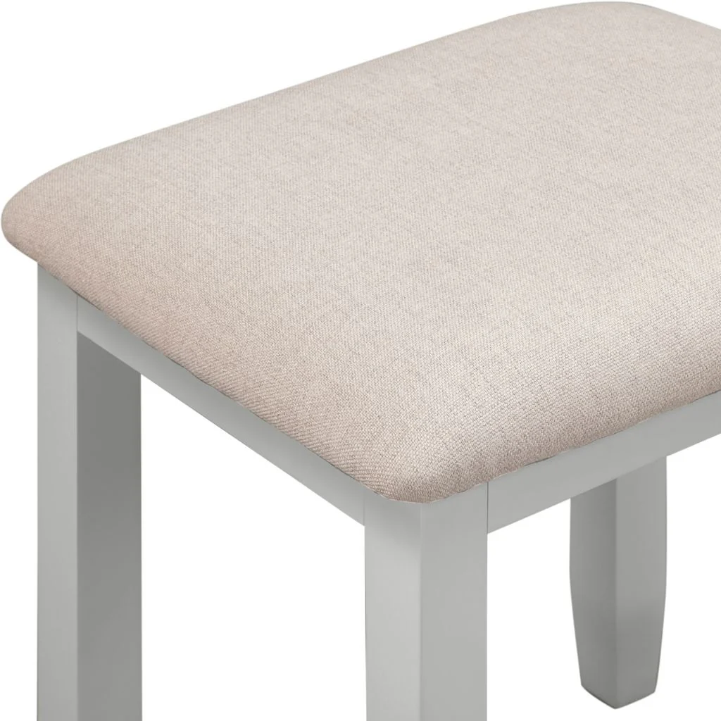 Bordeaux Pebble Grey Dressing Table Stool by Wholesale - Image 3