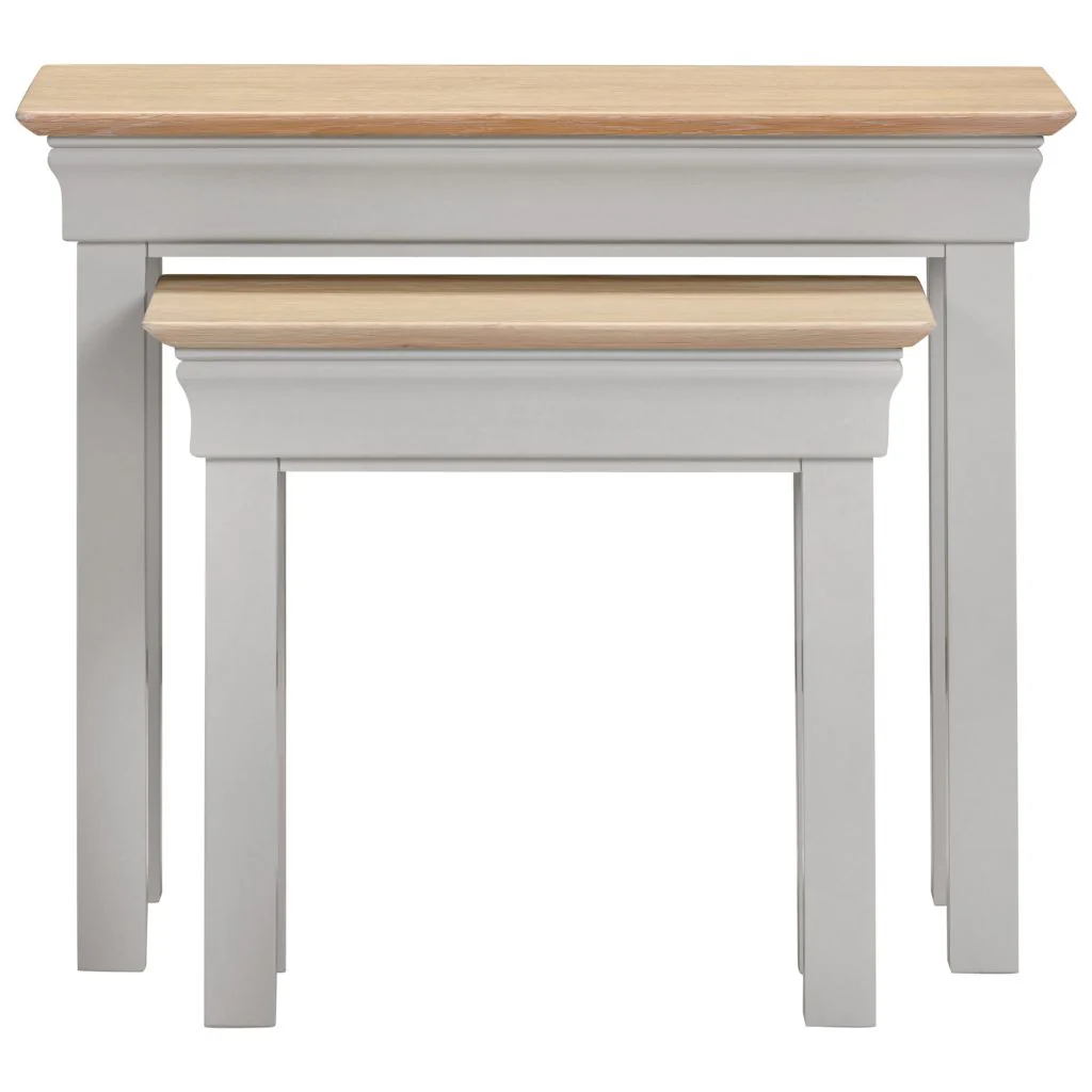 Bordeaux Pebble Grey Nest of 2 Tables by Wholesale - Image 2