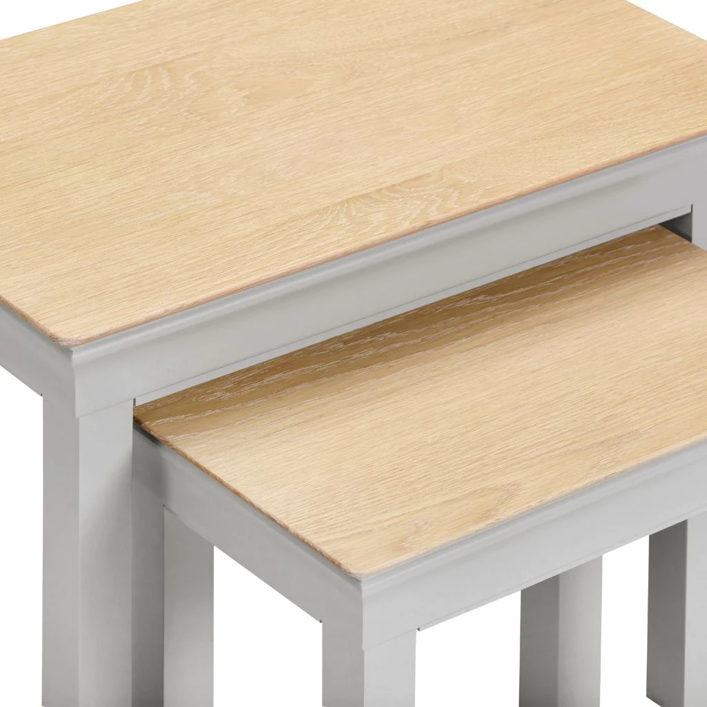Bordeaux Pebble Grey Nest of 2 Tables by Wholesale - Image 3