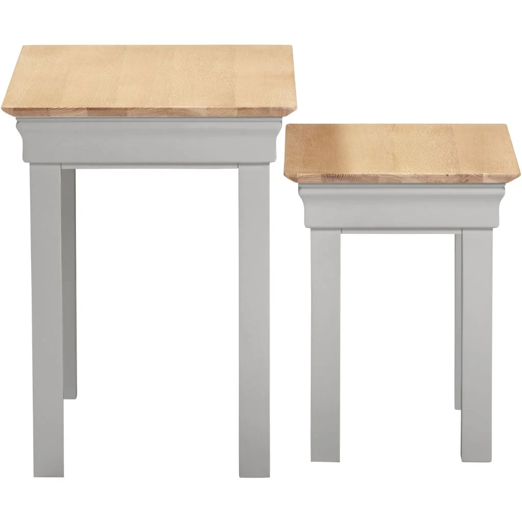 Bordeaux Pebble Grey Nest of 2 Tables by Wholesale - Image 4
