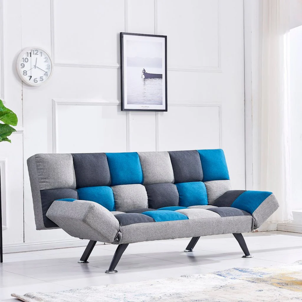 Boston Teal/Grey Patchwork Sofabed by Image