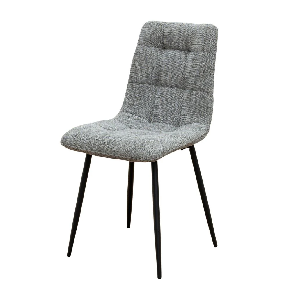 Box of 4 Nereto Grey Fabric Dining Chairs - Image 2