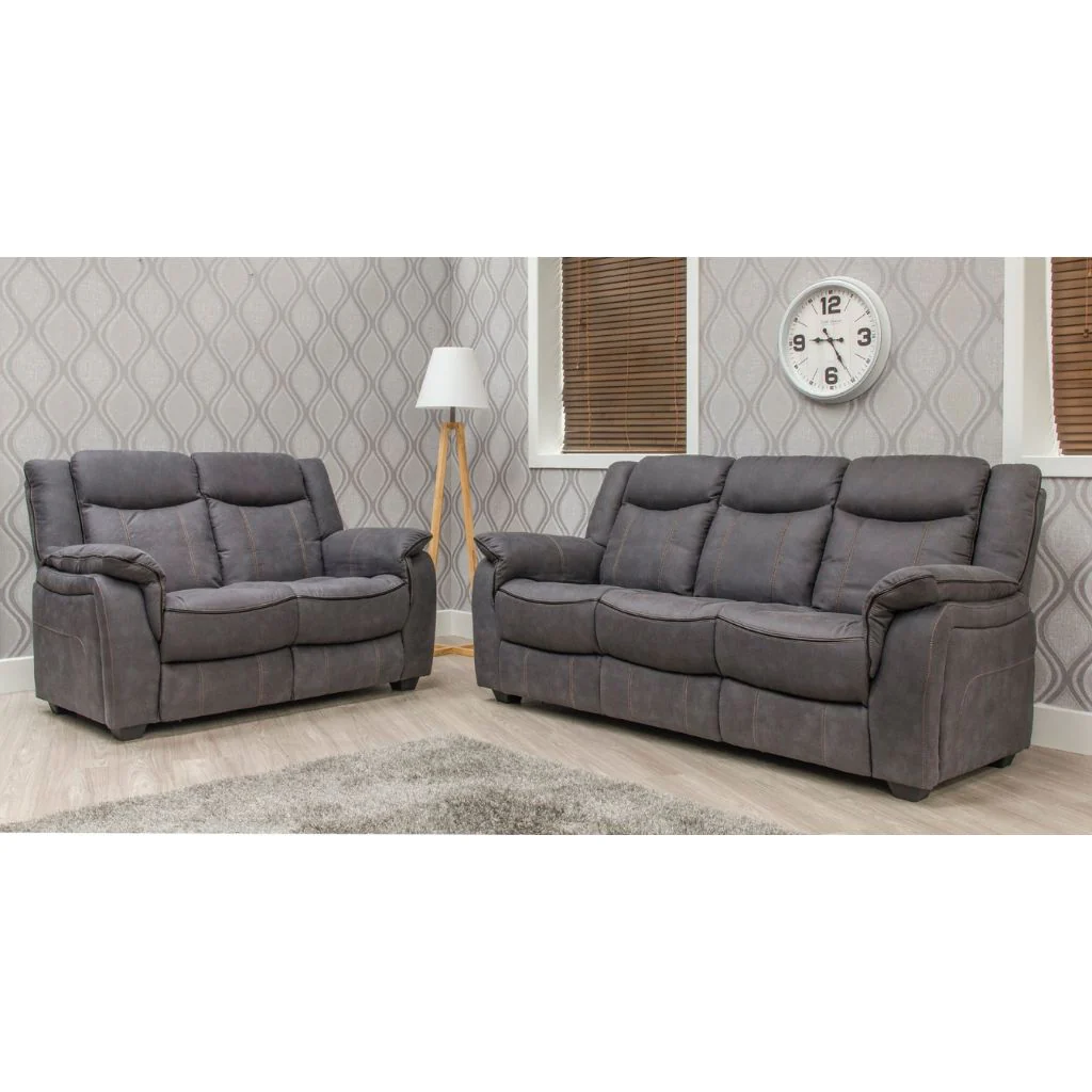Brooklyn Charcoal 3+2 Sofa Set by Sofahouse