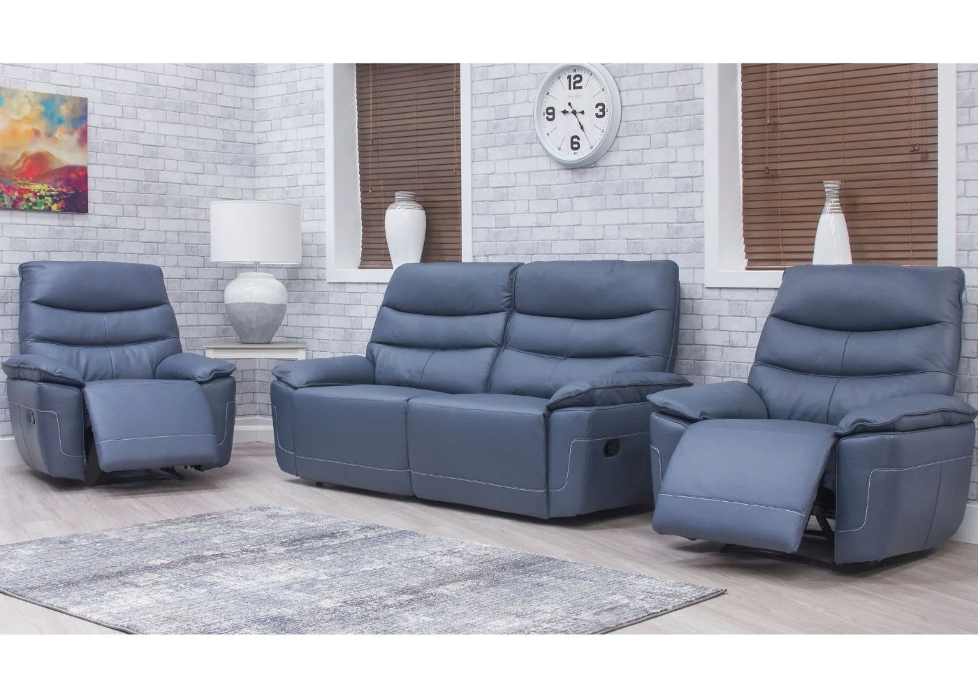 Cadiz Full Leather Sofa Range - Image 25
