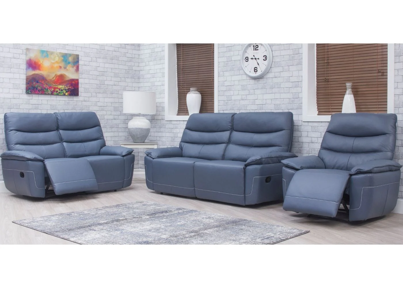 Cadiz Full Leather Sofa Range - Image 7