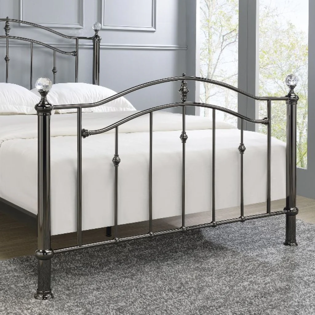 Callisto Black and Chrome Bedframe Range by Limelight - Image 3