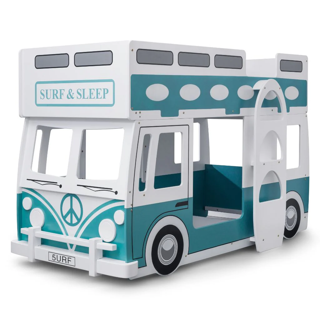 Campervan Bunk Bed by Julian Bowen - Green & White - Image 3