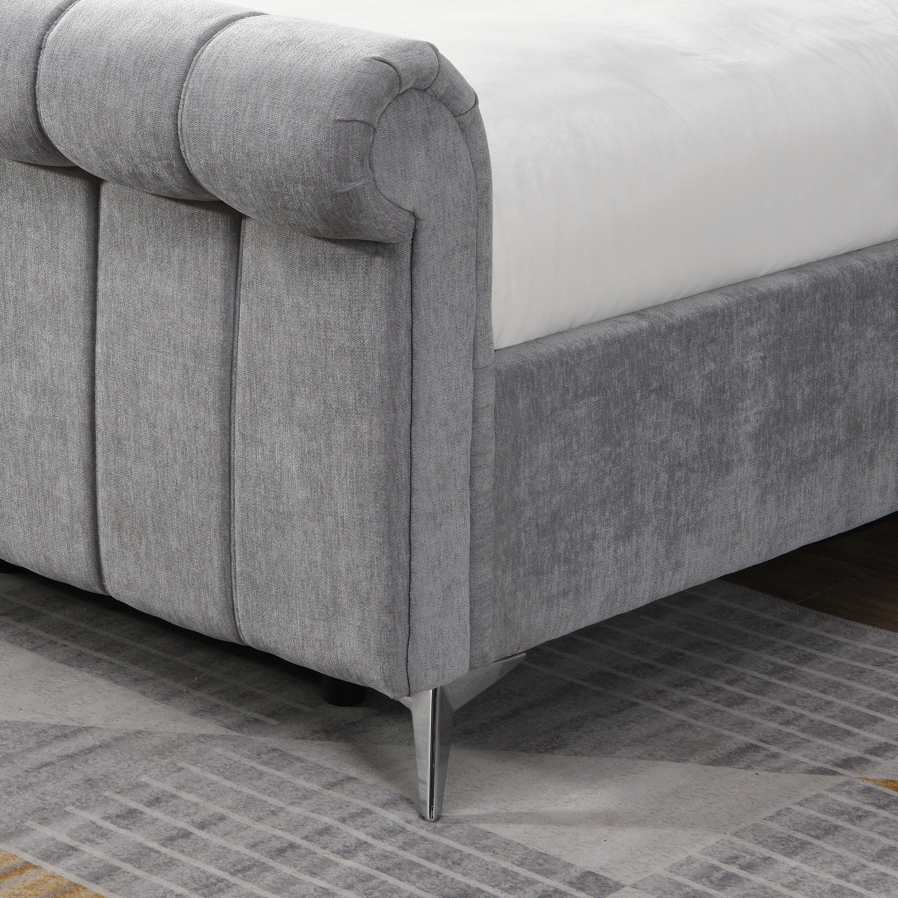 Carlow Grey 4ft 6 Storage Bedframe by GIE - Image 2