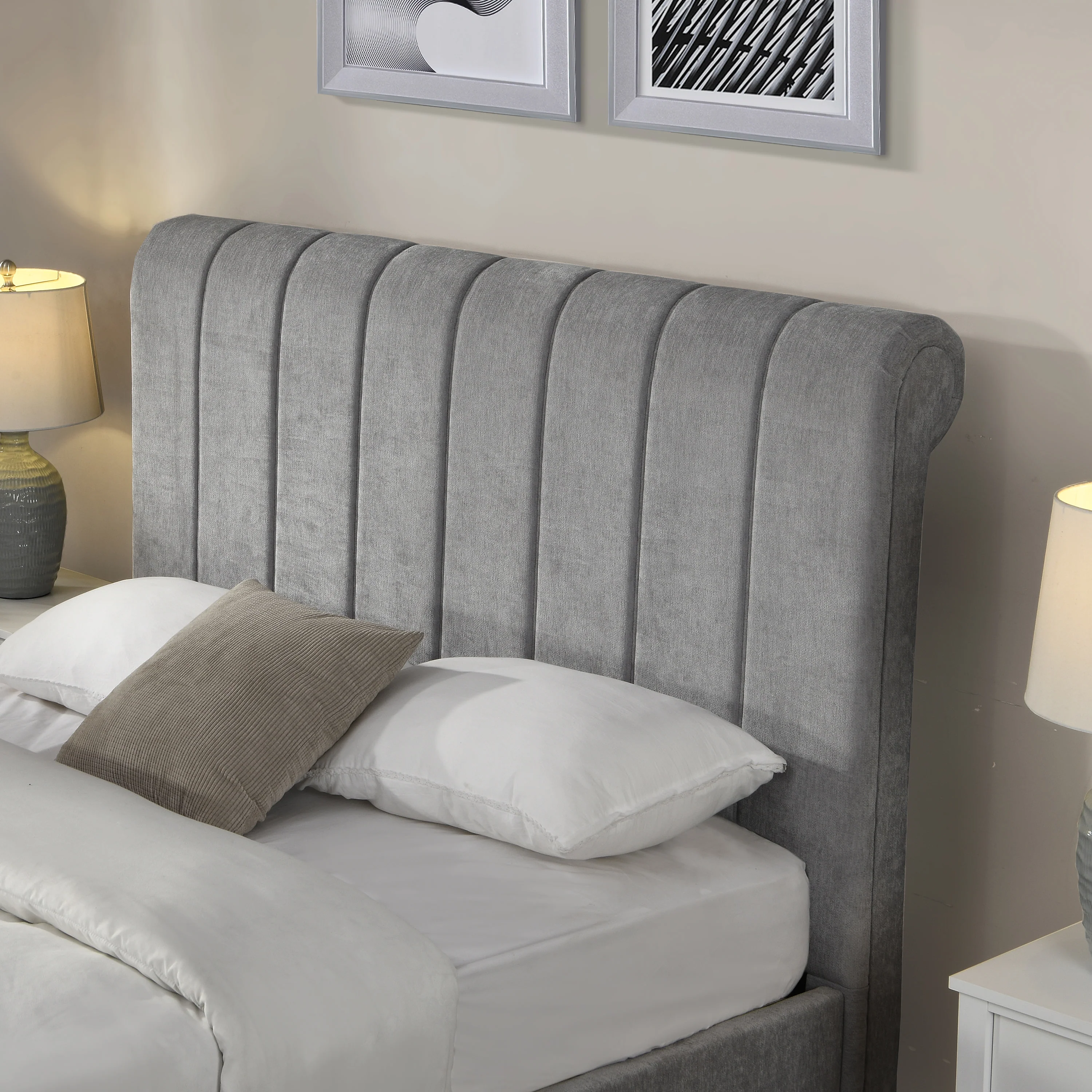 Carlow Grey 4ft 6 Storage Bedframe by GIE - Image 3