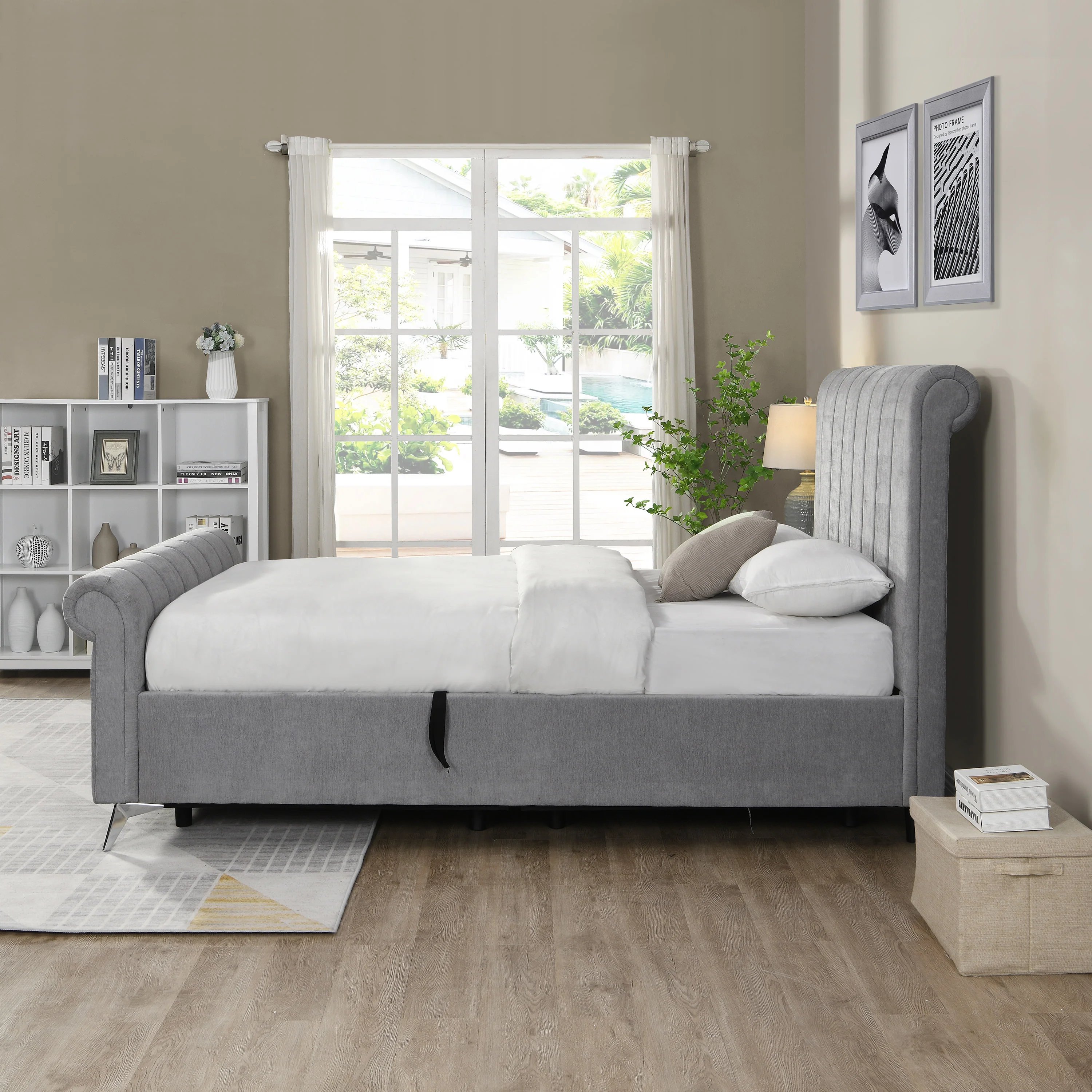 Carlow Grey 4ft 6 Storage Bedframe by GIE - Image 4