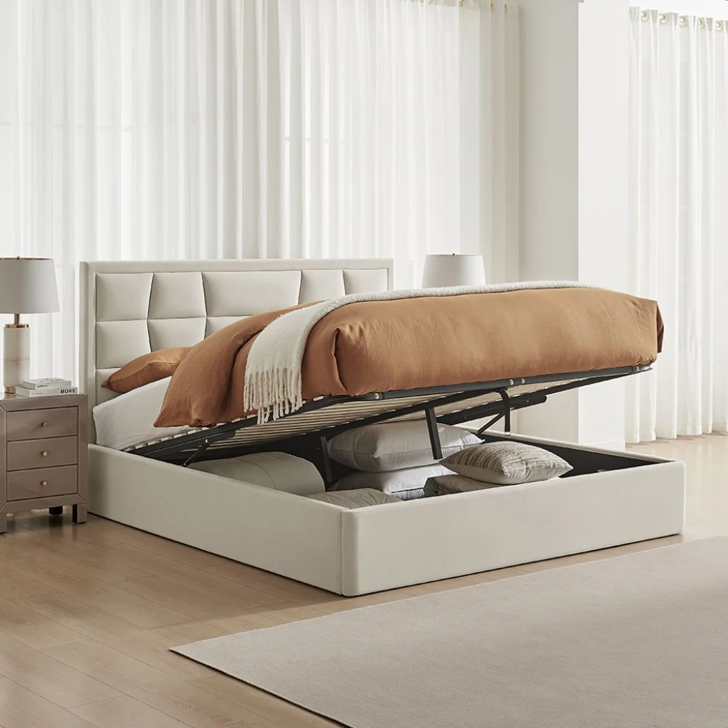 Carmen Natural Storage Bedframe Range by Limelight