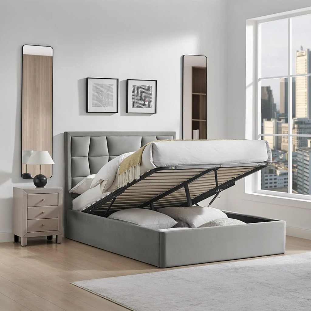 Carmen Silver Storage Bedframe Range by Limelight