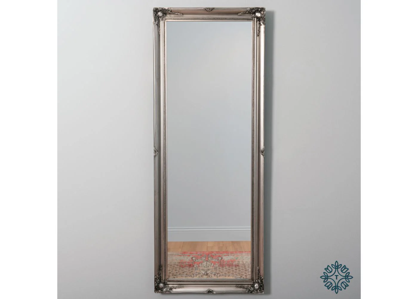 Chateau Wide Cheval Mirror in Champagne by Tara Lane - Image 2