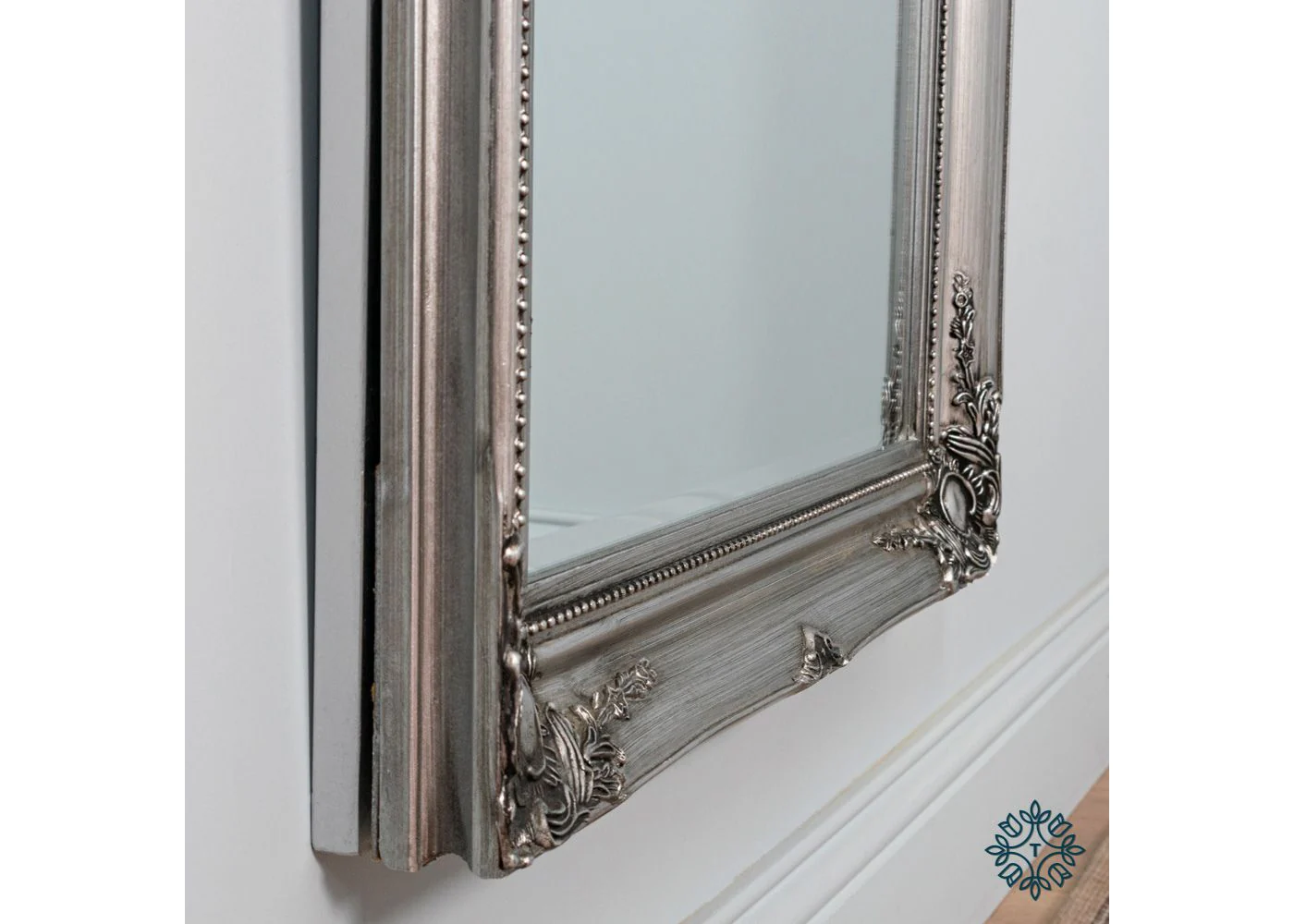 Chateau Wide Cheval Mirror in Champagne by Tara Lane - Image 3