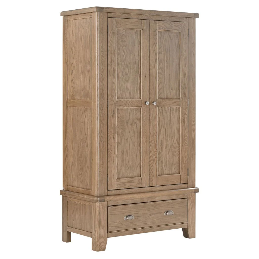 Chatsworth Oak 2 Door Wardrobe by Balmoral